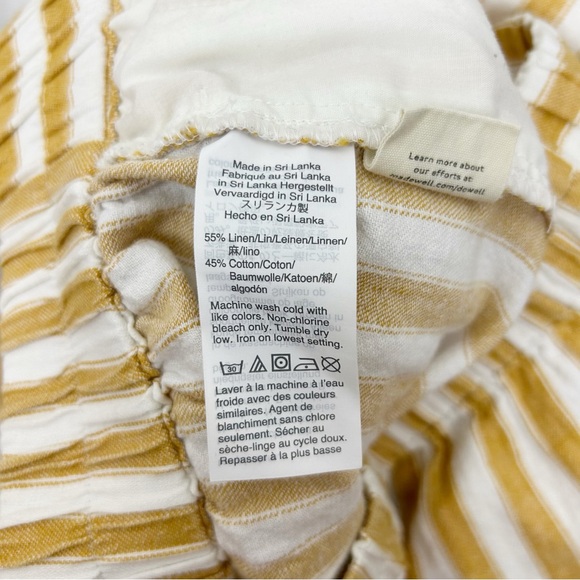 Madewell Huston Yellow & White Stripe Pull On Pants - Picture 11 of 11